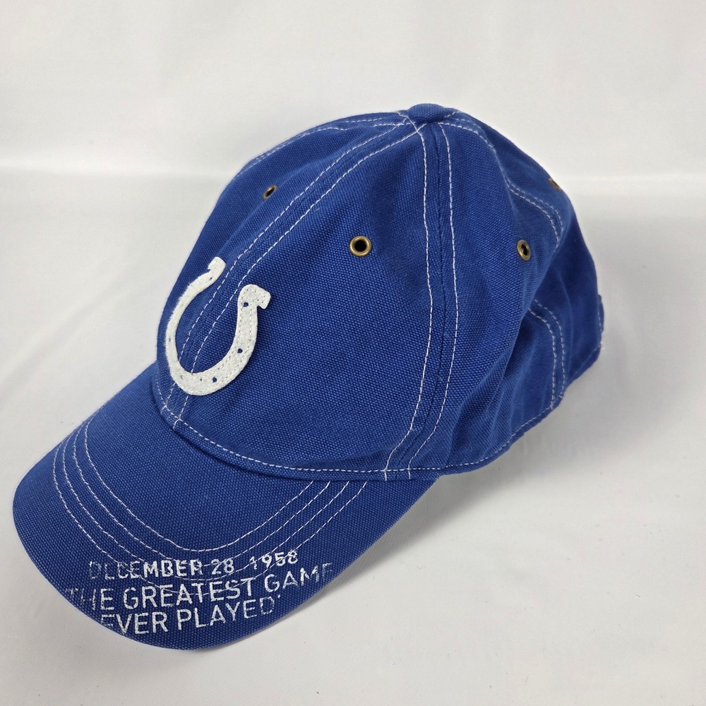 NFL Indianapolis Colts Blue Greatest Game Ever Played Adjustable Dad Hat Cap